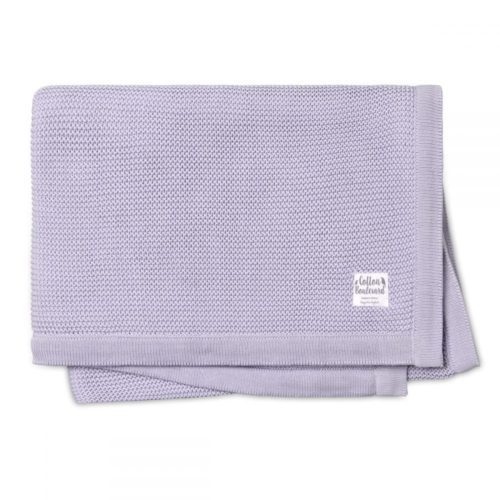 Organic Cotton Knitted Blanket Lavender